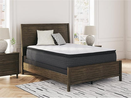 Signature Design by Ashley Limited Edition Pillow Top 13 " Pillow Top Hybrid Mattress with Gel Memory Foam and Edge Support for Cool Sleep and Pressure Relief, California King, Fiberglass Free