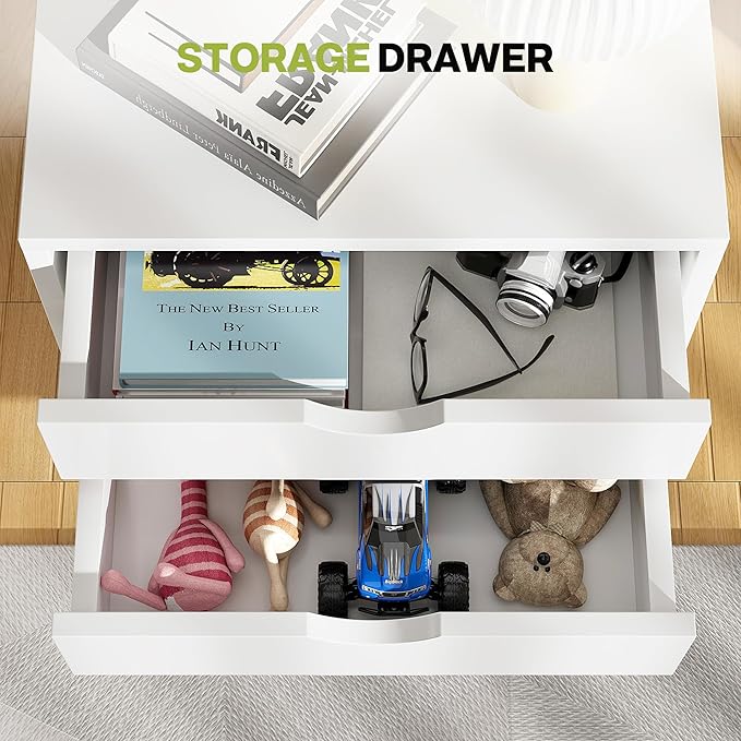 5 Drawer Chest, Storage Cabinet Dressers with Wheels, Dressers Storage Cabinets, Dresser Mobile Cabinet with Wheels, Room Organizer, Drawers Wood Organization Furniture for Office, Home, White