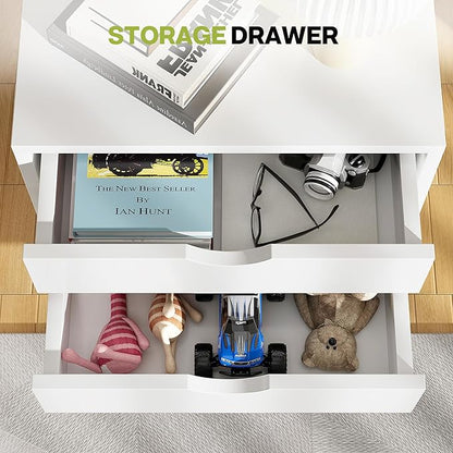 5 Drawer Chest, Storage Cabinet Dressers with Wheels, Dressers Storage Cabinets, Dresser Mobile Cabinet with Wheels, Room Organizer, Drawers Wood Organization Furniture for Office, Home, White