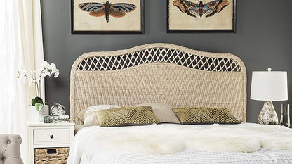 Safavieh Home Collection Sephina White Washed Rattan Headboard (Queen)