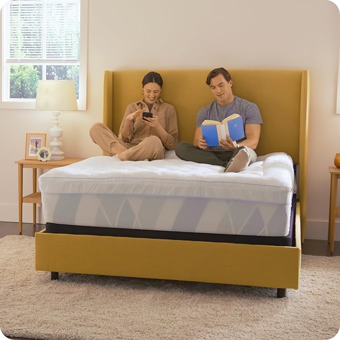 Sealy Dreamlife 3” Gel Memory Foam Queen Mattress Topper with 1” Quilted Cooling Cover, SealyComfort Gel Foam, SealyCool Poly Blend Cover