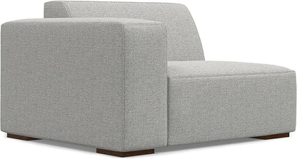 SIMPLIHOME Rex 2-Seater Modular Sofa in 100% Recycled Polyester Tightly Woven Performance Fabric, Pale Grey, 88-inches Wide, Handcrafted Modern-Style Loveseat Sofa for Living Room