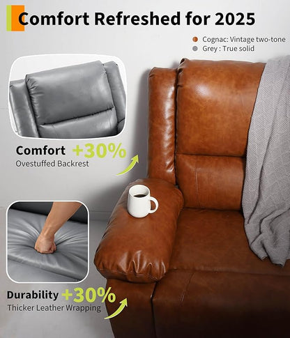 GarveeHome Oversized Wide Power Lift Recliner Chair - Heat and Massage, Adjustable Back and Legs, PU Leather Electric Lift Chair Designed for The Elderly and People with Mobility impaired