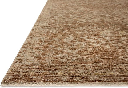 Loloi Magnolia Home by Joanna Gaines Junie Collection JUE-01 Clay/Natural 7'-10" x 7'-10", .38" Pile Height, Round Area Rug