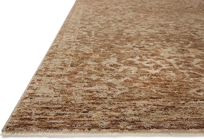Loloi Magnolia Home by Joanna Gaines Junie Collection JUE-01 Clay/Natural 2'-0" x 3'-0", .38" Pile Height, Accent Rug