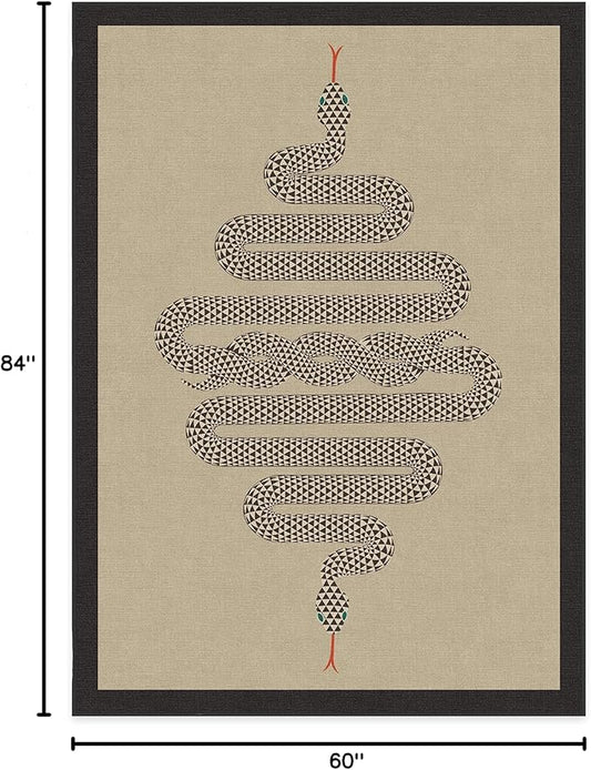 RUGGABLE x Jonathan Adler Machine Washable Modern Area Rug – Venom Neutral 5x7, Stain-Resistant, Non-Slip – Medium Rugs for Living Room, Bedroom, Hallway, Entryway & Office–with Cushioned Pad