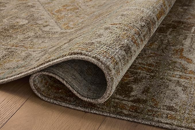 Loloi Magnolia Home by Joanna Gaines Mona Collection MOA-01 BARK/Sunrise 7'-6" x 10' Area Rug