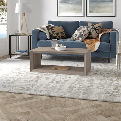 Henn&Hart Osmond Coffee Table, 48" Wide,Grey