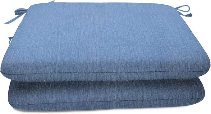 Sunbrella Patio Cushions - (2 Pack) - 18" W x 18" L x 2.5" T, Outdoor Chair Cushion with Comfort, Style & Durability Designed for Outdoor Living - Made in The USA