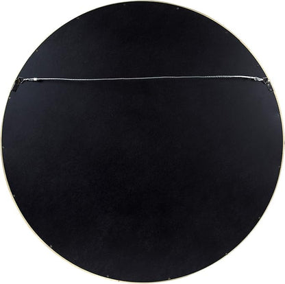 Kate and Laurel Hutton Round Decorative Large Modern Wood Frame Wall Mirror, 30 Inch Diameter, Natural Finish