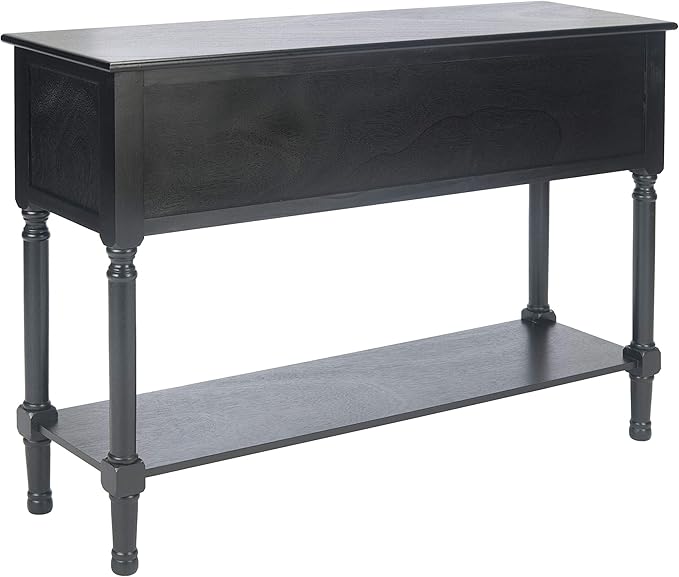 Safavieh Home Collection Haines Black 4-Drawer Bottom Shelf Console Table