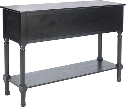 Safavieh Home Collection Haines Black 4-Drawer Bottom Shelf Console Table