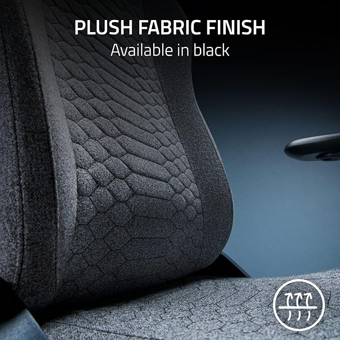 Razer Iskur V2 X Ergonomic Gaming Chair: Built-in Lumbar Support - Widened Seat - High Density Foam Cushions - Adjustable 152 Degree Recline - 2D Armrests - Plush Fabric Finish - Light Gray Edition