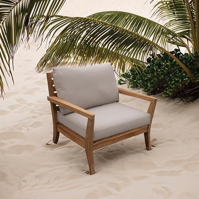 Tommy Bahama Deep Seating Lounge Cushion, 23" X 24" X 4", Bamboo Bay Sand
