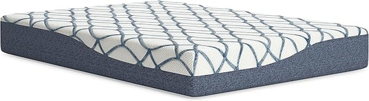 Signature Design by Ashley 10 Inch Chime Elite 2.0 Firm Green Tea Memory Foam Mattress for Cool Sleep and Pressure Relief, Full, Fiberglass Free, Mattress In A Box