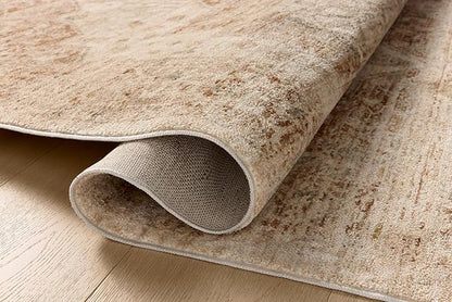 Loloi Magnolia Home by Joanna Gaines Junie Collection JUE-04 Natural/Clay 3'-11" x 5'-7", .38" Pile Height, Accent Rug