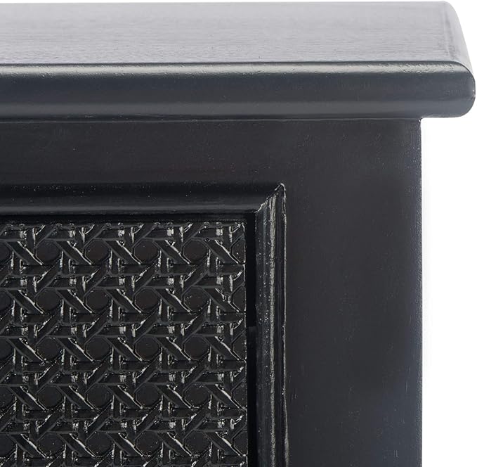 Safavieh Home Collection Haines Black 4-Drawer Bottom Shelf Console Table