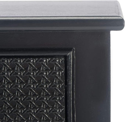 Safavieh Home Collection Haines Black 4-Drawer Bottom Shelf Console Table