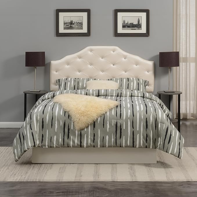 Dawson Queen Headboard Silver PU
