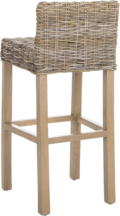Safavieh Home Collection Cypress Cappuccino Wicker 30-inch Bar Stool