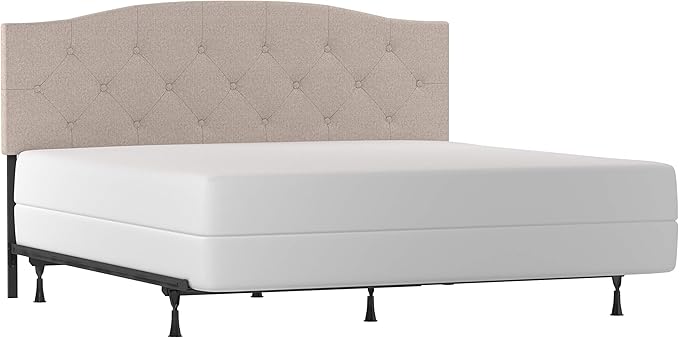 Hillsdale Provence Upholstered, King/Cal King Headboard with Frame, Light Beige