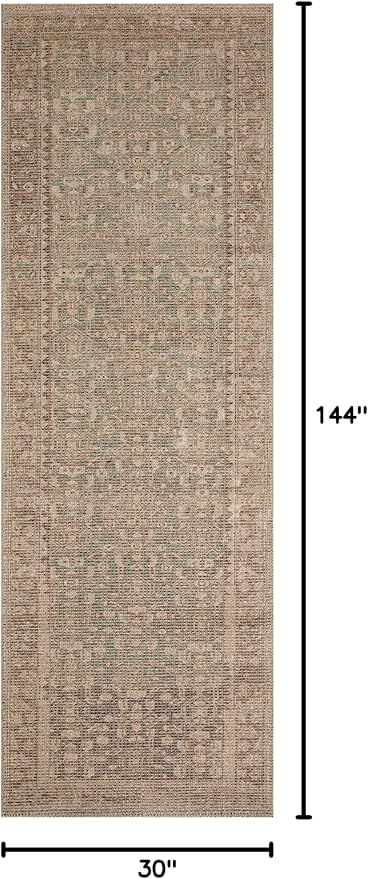 Loloi Angela Rose Aubrey Collection AUB-04 Sage/Bark 2'-6" x 12'-0", .19" Pile Height, Runner Rug