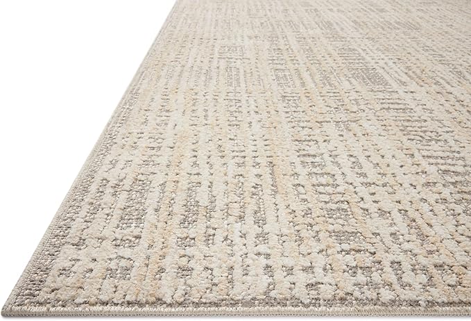 Loloi Amber Lewis Bexley Collection BEX-07 Natural/Dove 2'-7" x 10'-0" Runner Rug Neutral, Textured, Living, Bedroom, Dining, Carpet