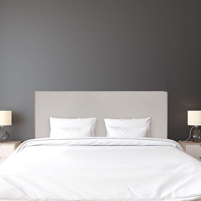 FURINNO Roanne Plain Headboard, King, Fog