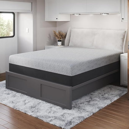 Celestial Sleep RV Camper Mattress, Made in The USA, CertiPUR-US® Certified Foam, Oeko-Tex, and Fiberglass-Free Certified Memory Foam Bed, 10 inch Medium - RV Short Queen