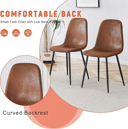 5 Piece Dining Table Set, 42" Round Dining Table Set for 4 with Storage and Suede Chairs, Round Kitchen Table and Chairs for 4 with Thick Wood Top, Roman Column Pedestal, Space-Saving