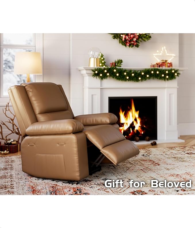 GarveeHome Oversized Wide Power Lift Recliner Chair - Heat and Massage, Faux PU Leather, Adjustable Back and Legs, Electric Lift Chair Designed for The Elderly and People with Mobility impaired