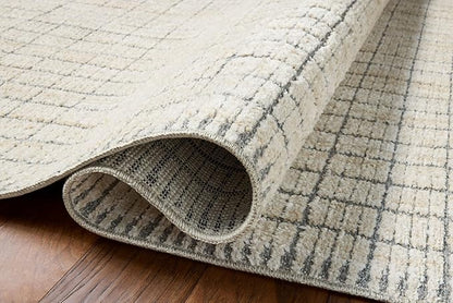 Loloi Amber Lewis Bexley Collection BEX-04 Slate/Natural 11'-6" x 15' Area Rug Neutral, Textured, Living, Bedroom, Dining, Carpet