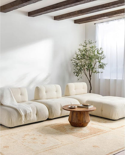 Livabliss x Becki Owens Solana Medallion Area Rug , 3'11" x 5'7", Peach