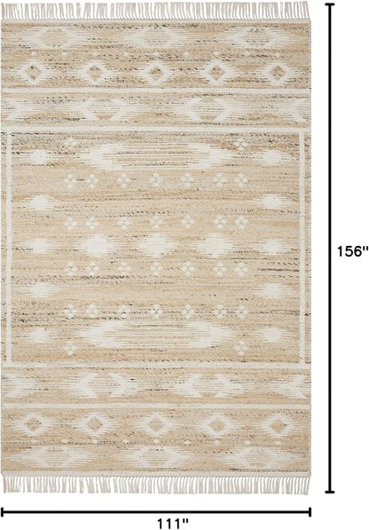 Loloi Angela Rose Rivers Collection RIV-04 Natural/Ivory 9'-3" x 13' Reversible Area Rug