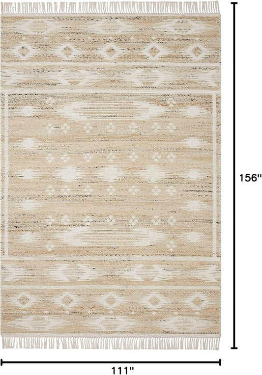 Loloi Angela Rose Rivers Collection RIV-04 Natural/Ivory 9'-3" x 13' Reversible Area Rug