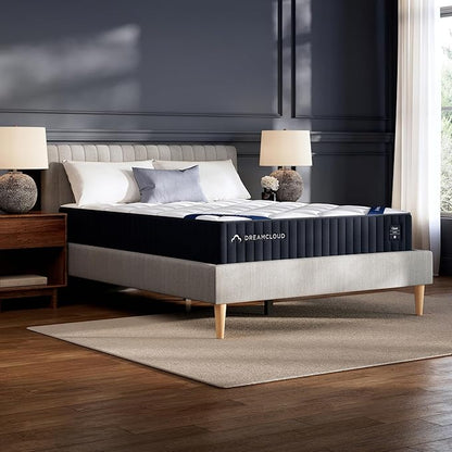 DreamCloud Classic 12" Twin Mattress - Luxury Hybrid Gel Memory Foam - 365 Night Trial - Fiberglass Free - Forever Warranty - Mattress in a Box - CertiPUR-US Certified