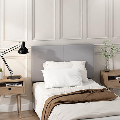 Furinno Roanne Upholstered Headboard, Twin, Glacier