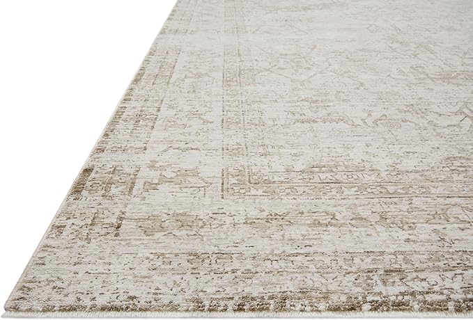 Loloi Amber Lewis Honora Collection HON-01 Ivory/Natural 6'-7" x 9'-2" Area Rug