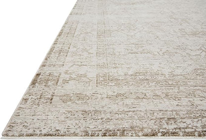 Loloi Amber Lewis Honora Collection HON-01 Ivory/Natural 6'-7" x 9'-2" Area Rug