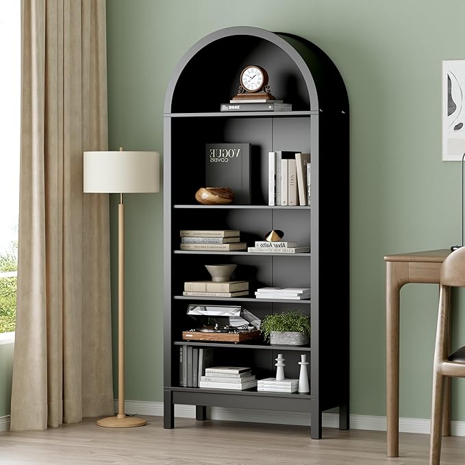 Shoe Cabinet, 70" Tall Arched Shoe Rack with 3 Adjustable Shelves, 7-Tier Large Freestanding Shoe Storage Organizer for Entryway, Closet, Hallway, Living Room