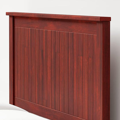 Glenwillow Home Wainscott Wood Panel Headboard in Cherry - Queen Size
