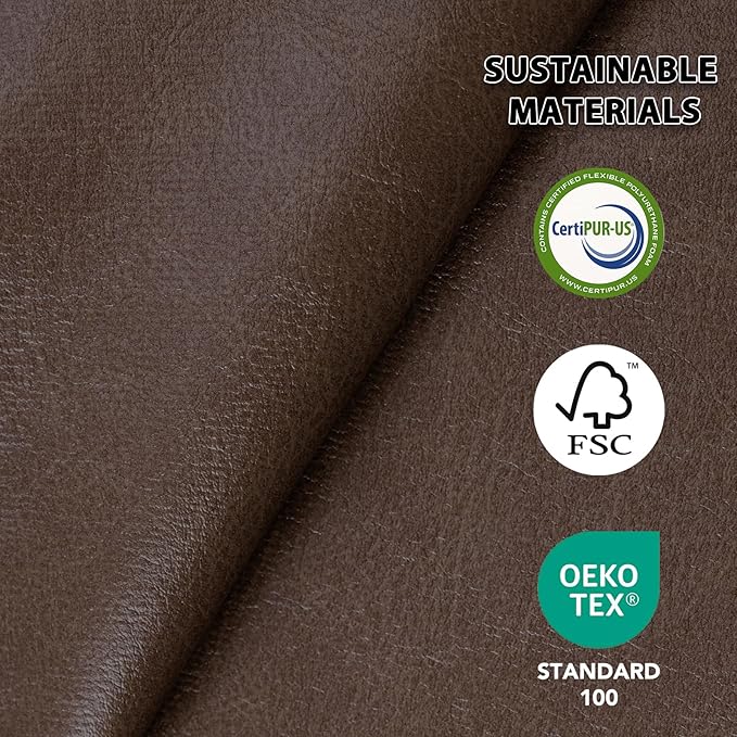 EONIX Classic Dual Motor Power Lift Recliner Chair for Elderly, 400lbs Heavy Duty Breathable Faux Leather Recliner with Heat and Massage, Lay Flat Lift Chair Recliner for Adults, SLRY005, Dark Brown