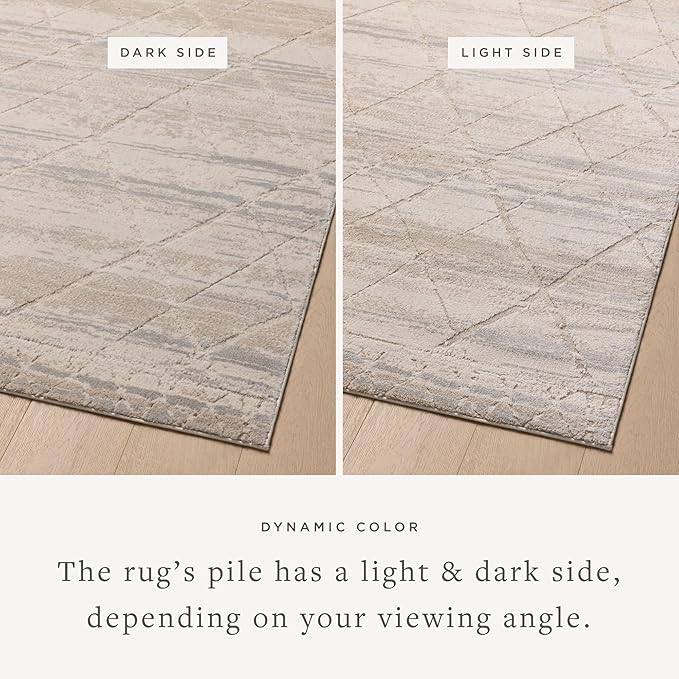 Loloi Amber Lewis Monty Collection MOT-02 Ivory/Natural 9'-2" x 13', .50" Pile Height, Area Rug