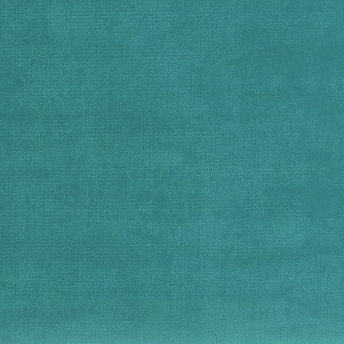 SIMPLIHOME Cosmopolitan 44 inch Wide Traditional Rectangle Storage Ottoman Bench with Open Bottom in Aqua Velvet Fabric, Assembled for the Living Room and Bedroom