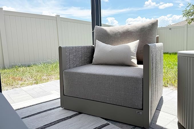 PURPLE LEAF Patio Furniture Set 8 Pieces Patio Seating Sofas Aluminum Furniture Outdoor Couch Sectional Set with Cushions and Aluminum Table Patio Conversation Sets Beige
