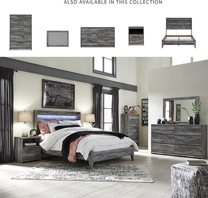 Signature Design by Ashley Baystorm Rustic Coastal 6 Drawer Dresser, Smoky Gray