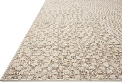 Loloi Amber Lewis Bexley Collection BEX-01 Natural/Birch 2'-7" x 10'-0" Runner Rug Neutral, Textured, Living, Bedroom, Dining, Carpet
