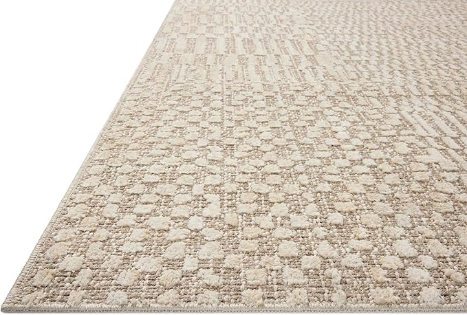 Loloi Amber Lewis Bexley Collection BEX-01 Natural/Birch 2'-7" x 8'-0" Runner Rug Neutral, Textured, Living, Bedroom, Dining, Carpet