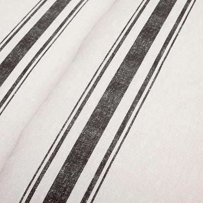 Lush Decor Farmhouse Stripe Reversible Cotton Comforter Set, 3 Piece Set, California King, Black - Cozy Farmhouse Bedding Set - Rustic Decor - Striped Comforter - Modern Farmhouse Bedroom Decor