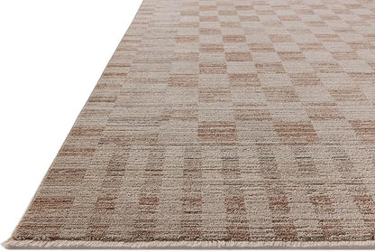 Loloi Amber Lewis Cali Collection CIL-06 Brick/Natural 3'-6" x 5'-6", .25" Pile Height, Accent Rug